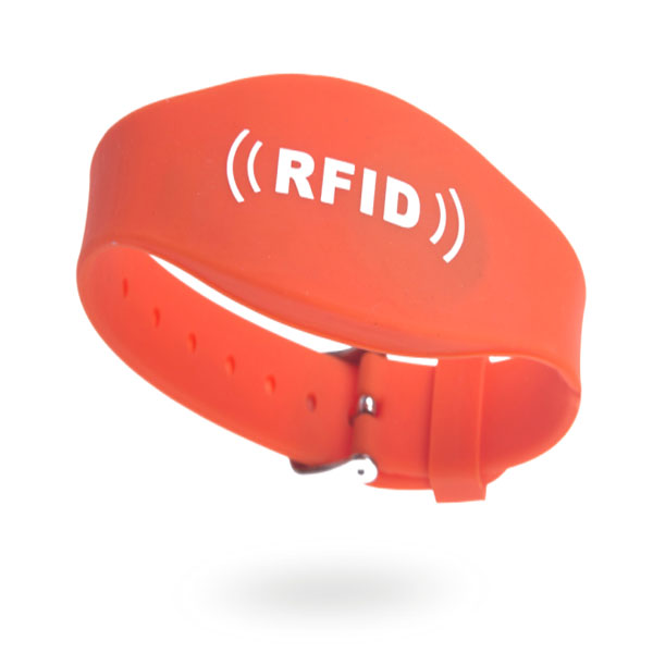 orange rfid rubber wristband